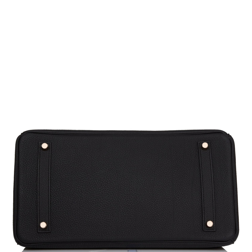 Hermes Birkin 35 Black Togo Rose Gold Hardware