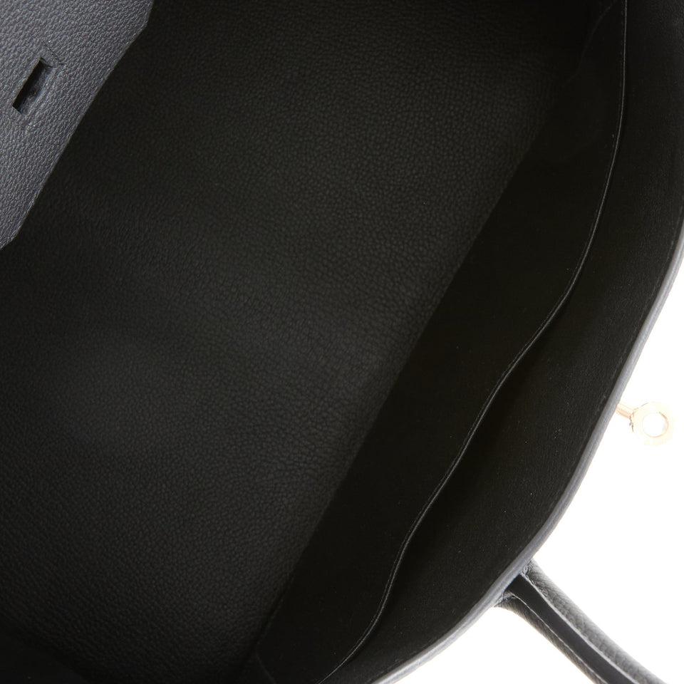 Hermes Birkin 35 Black Togo Rose Gold Hardware