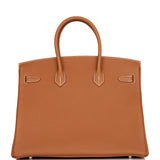 Hermes Birkin 35 Gold Togo Palladium Hardware