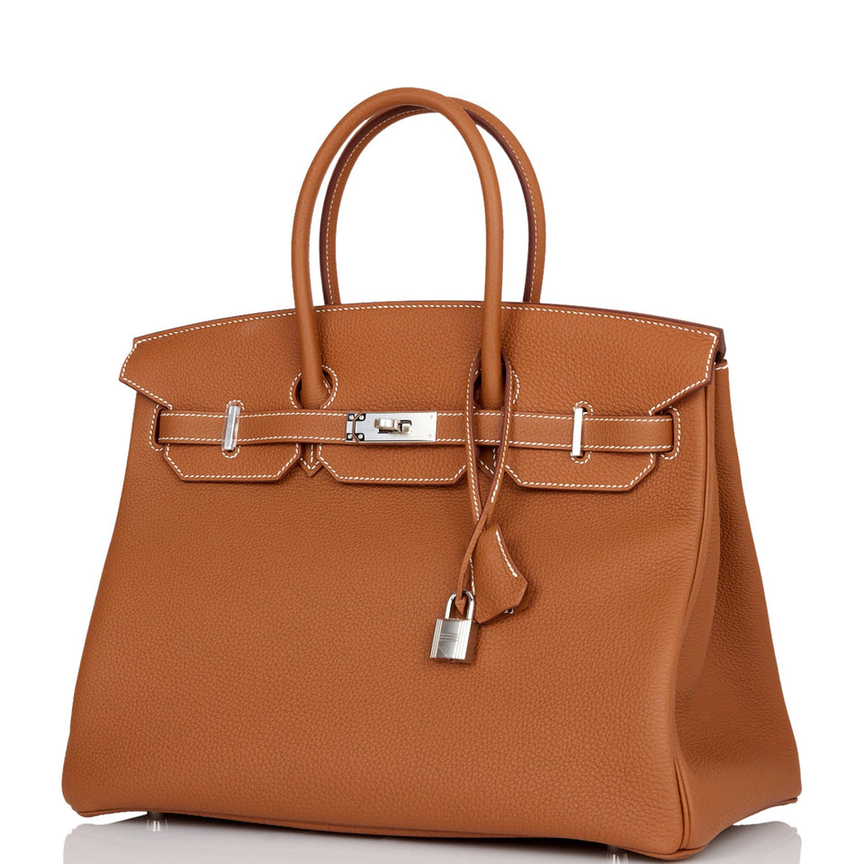 Hermes Birkin 35 Gold Togo Palladium Hardware