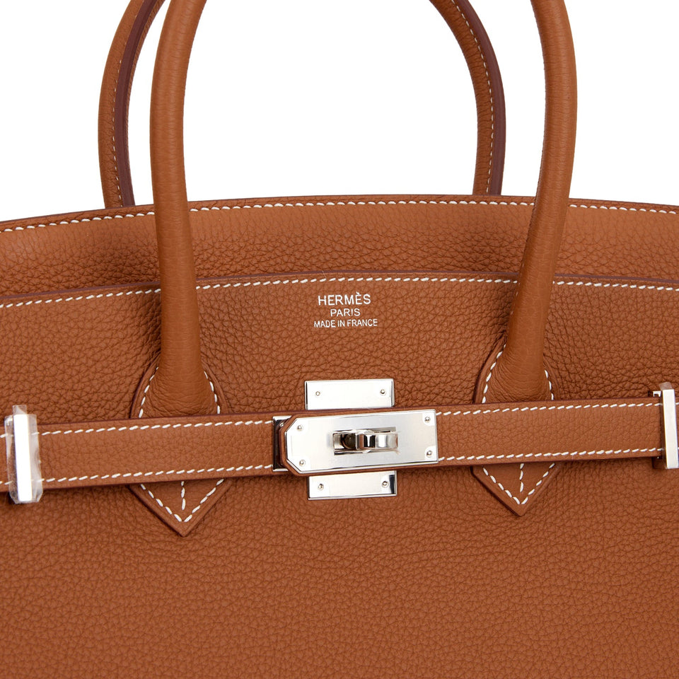 Hermes Birkin 35 Gold Togo Palladium Hardware