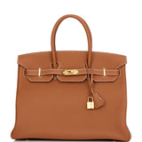Hermes Birkin 35 Gold Togo Gold Hardware