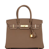 Hermes Birkin 30 Etoupe Togo Gold Hardware