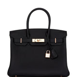 Hermes Birkin 30 Black Togo Rose Gold Hardware - Payment 2 for NN