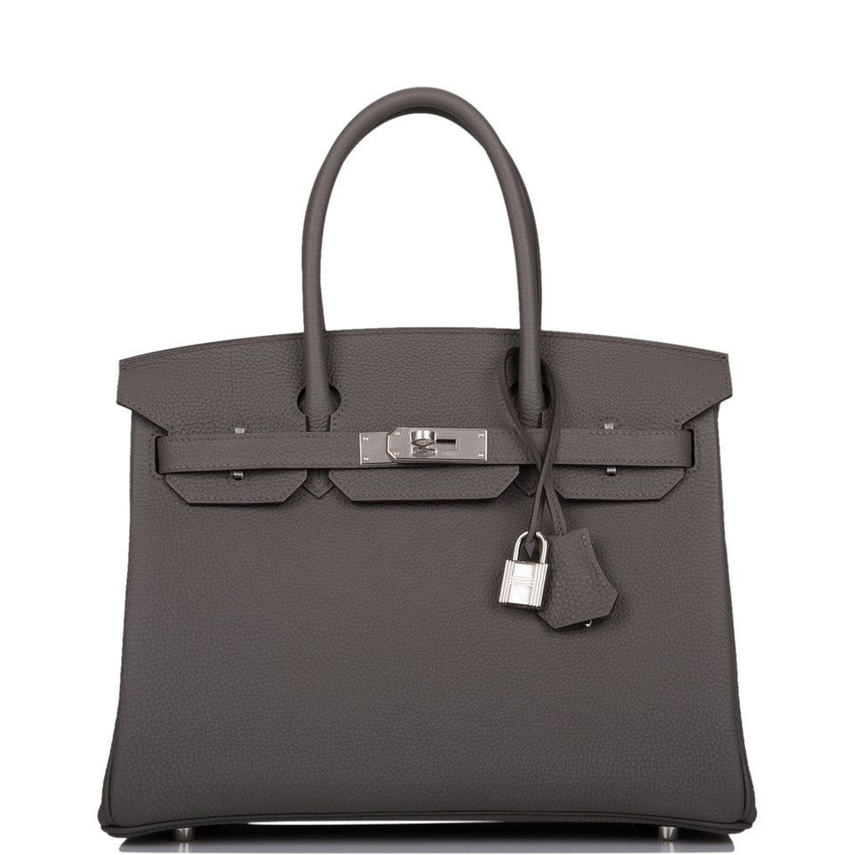 Hermes Birkin 30 Etain Togo Palladium Hardware
