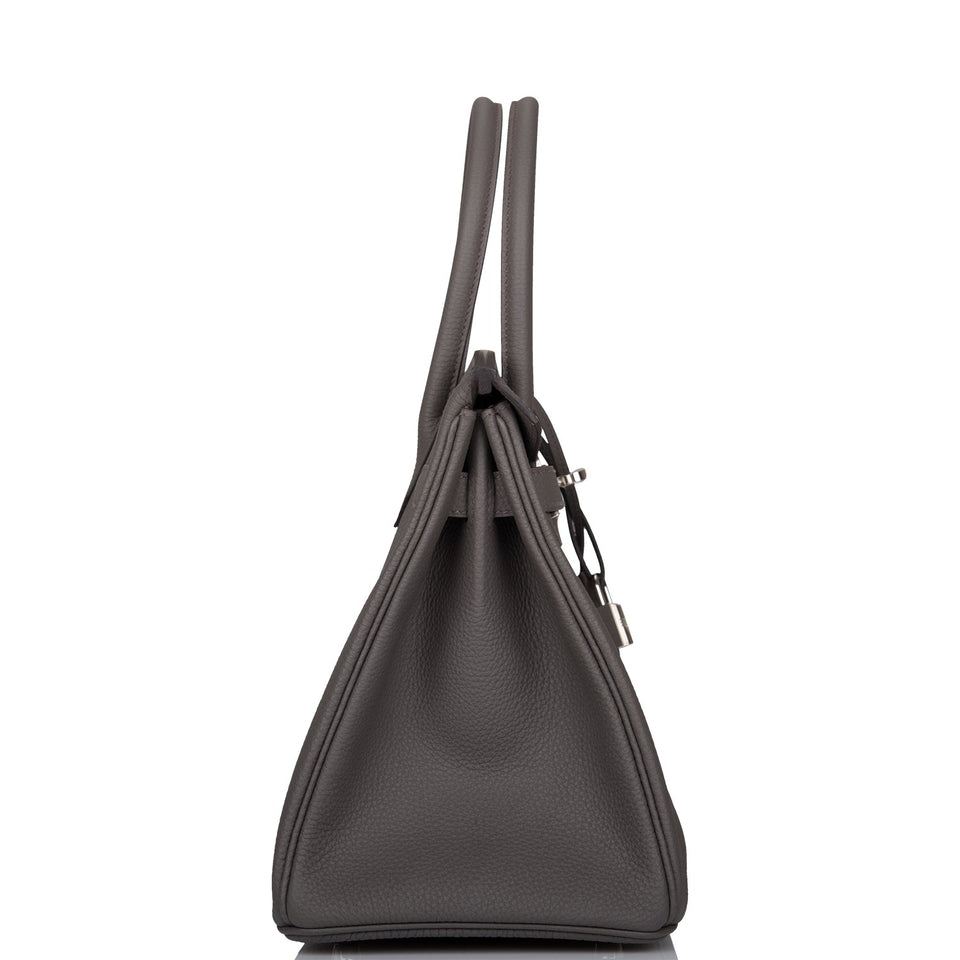 Hermes Birkin 30 Etain Togo Palladium Hardware