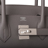 Hermes Birkin 30 Etain Togo Palladium Hardware