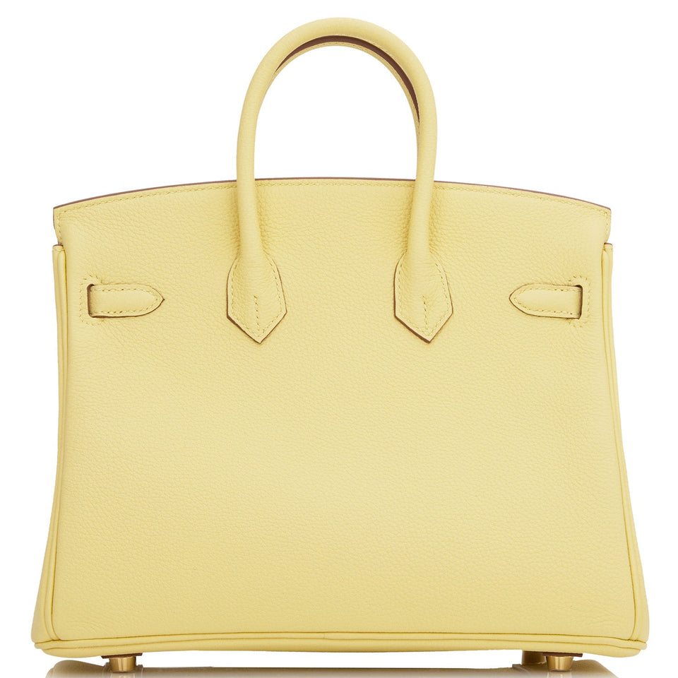 Hermes Birkin 25 Jaune Poussin Togo Gold Hardware