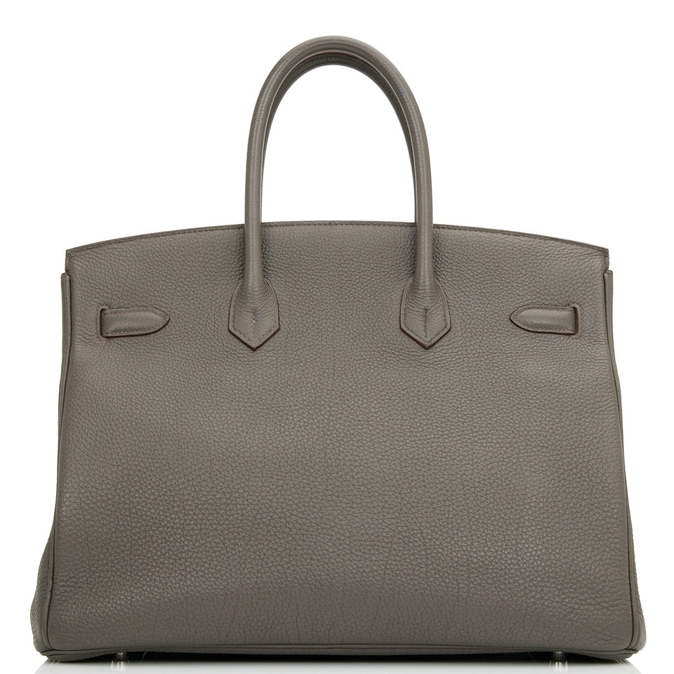 Hermes Birkin 35 Etain Togo Palladium Hardware