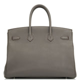 Hermes Birkin 35 Etain Togo Palladium Hardware