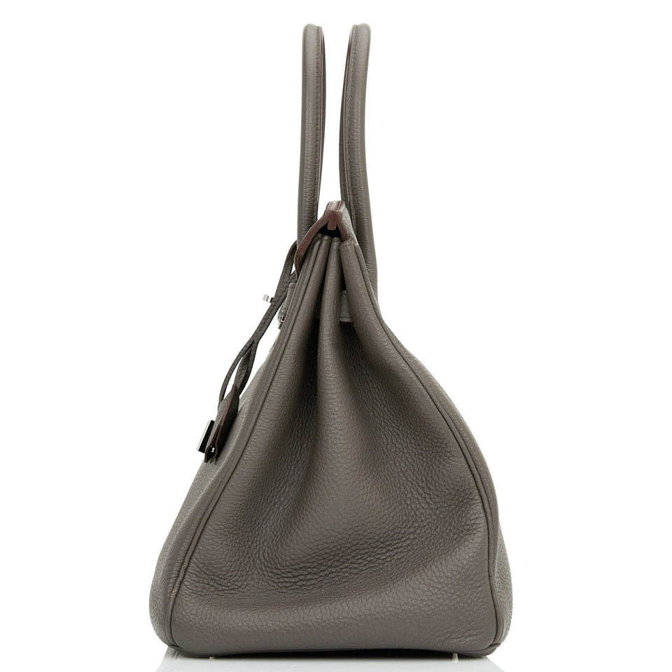 Hermes Birkin 35 Etain Togo Palladium Hardware