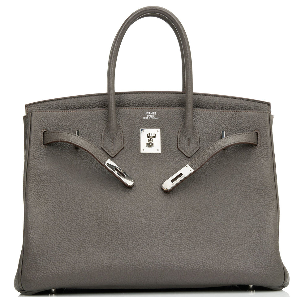 Hermes Birkin 35 Etain Togo Palladium Hardware