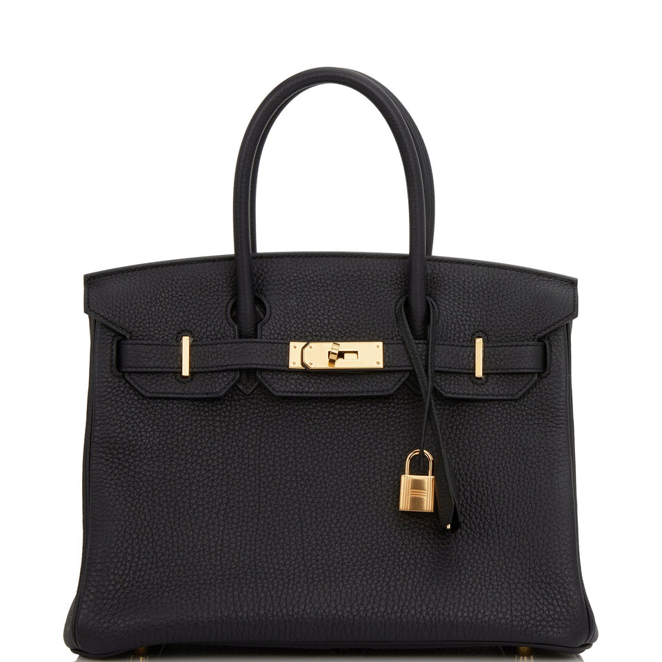 Hermes Birkin 30 Black Togo Gold Hardware