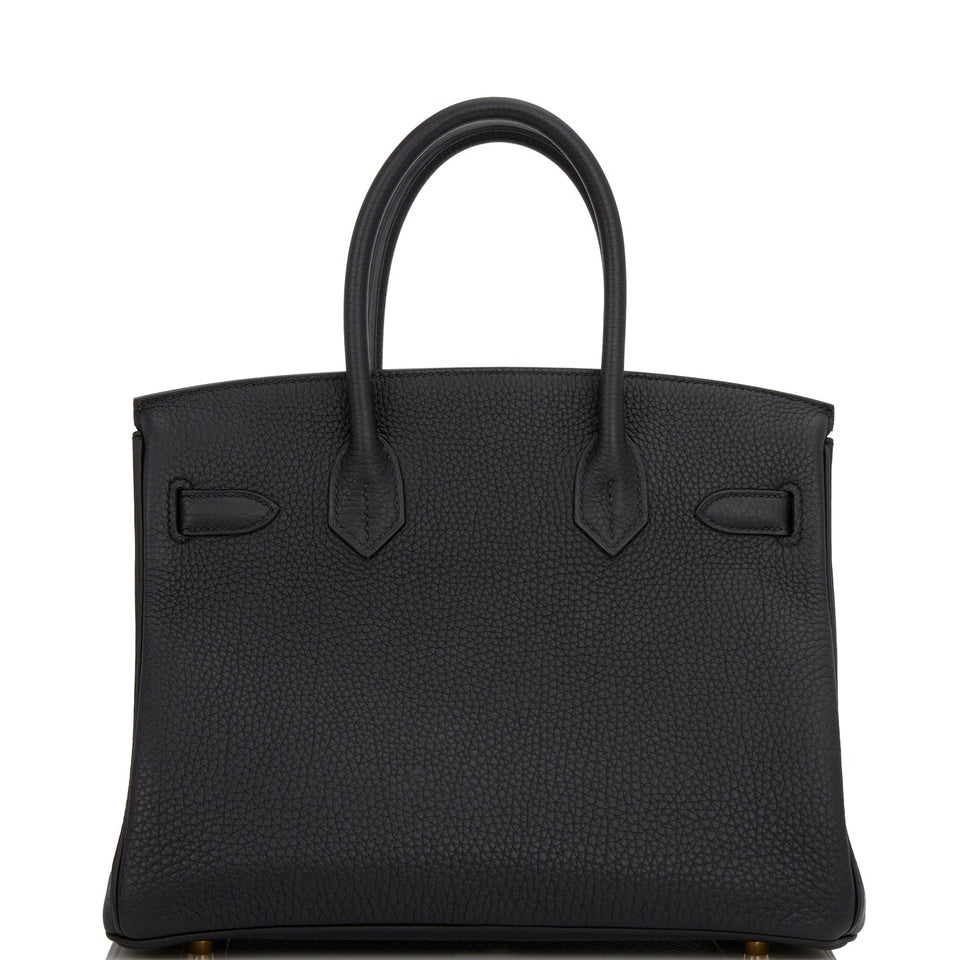 Hermes Birkin 30 Black Togo Gold Hardware