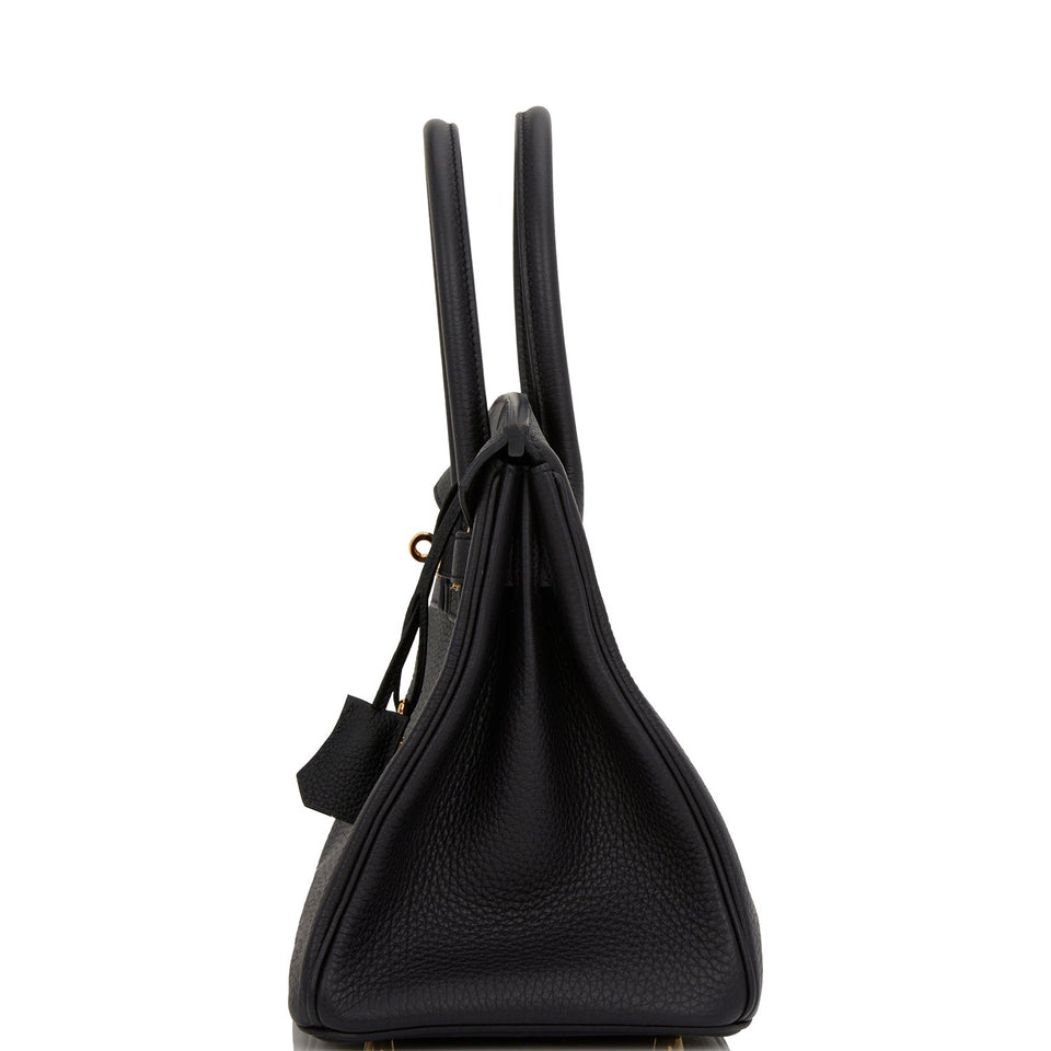 Hermes Birkin 30 Black Togo Gold Hardware