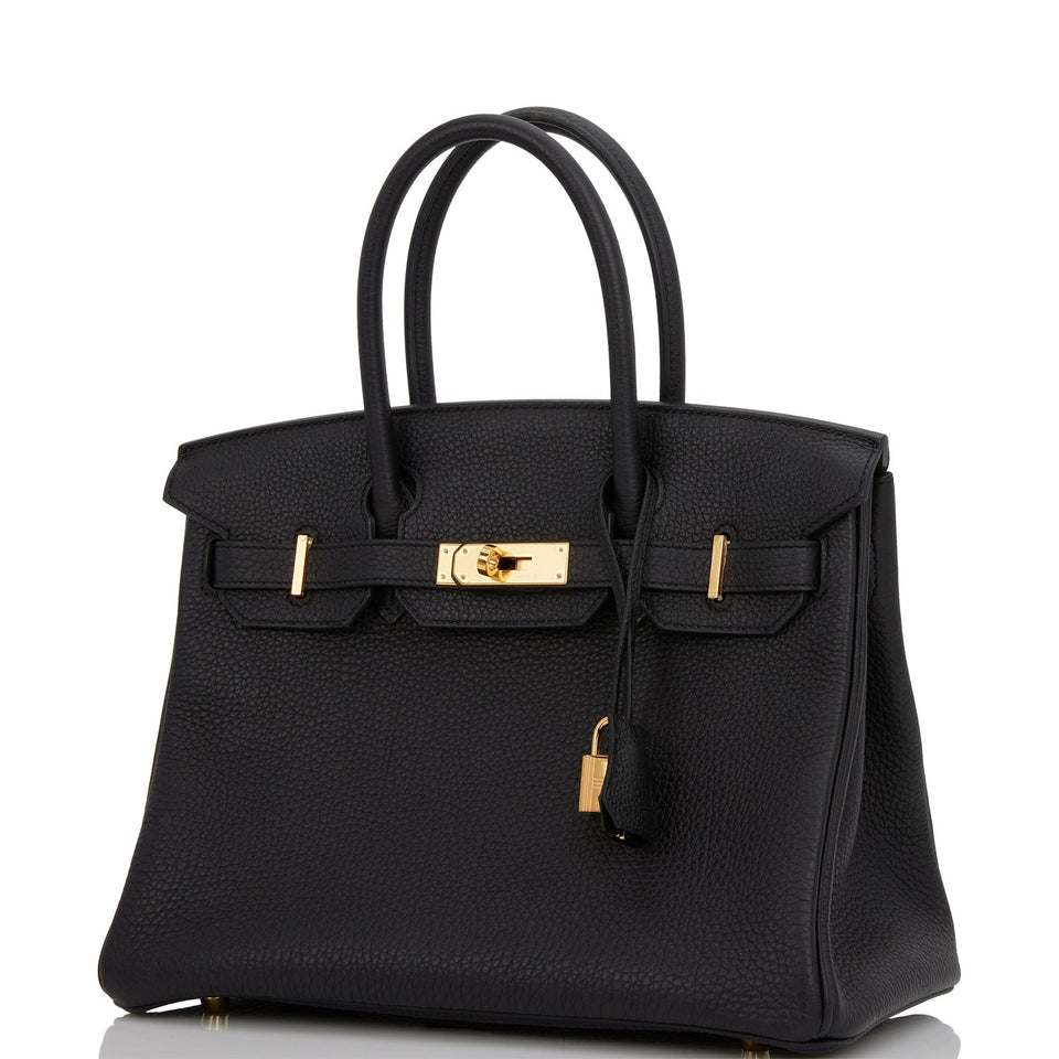Hermes Birkin 30 Black Togo Gold Hardware