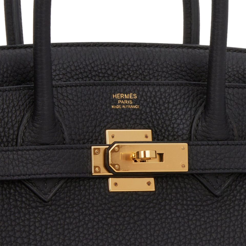 Hermes Birkin 30 Black Togo Gold Hardware