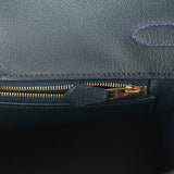 Hermes Special Order (HSS) Birkin 35 Bleu Electric Verso Clemence Gold Hardware