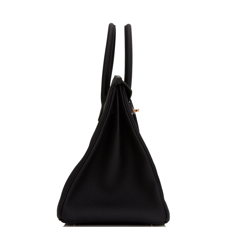 Hermes Birkin 35 Black Togo Rose Gold Hardware