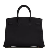Hermes Birkin 35 Black Togo Rose Gold Hardware