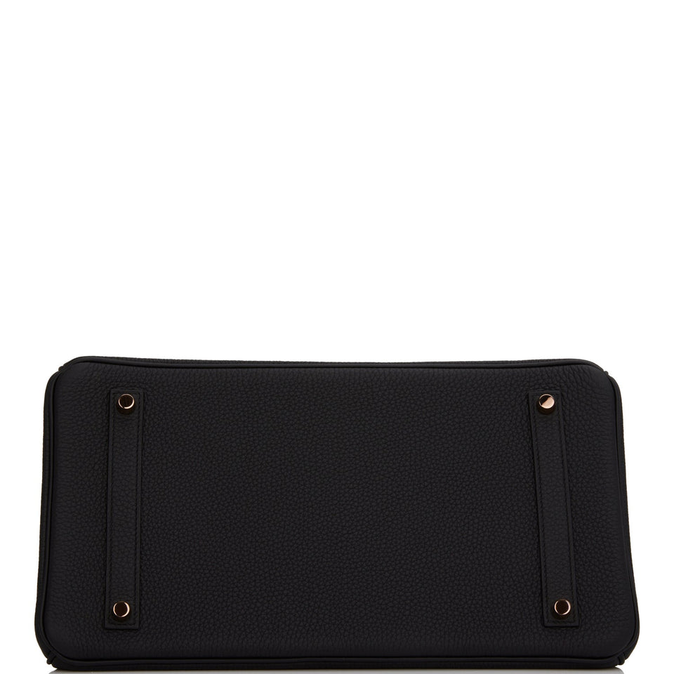 Hermes Birkin 35 Black Togo Rose Gold Hardware