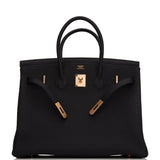 Hermes Birkin 35 Black Togo Rose Gold Hardware