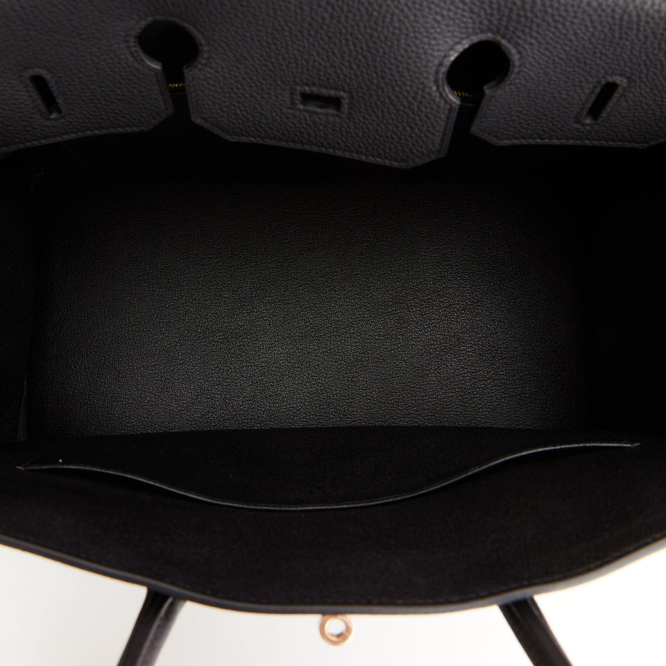 Hermes Birkin 35 Black Togo Rose Gold Hardware