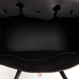 Hermes Birkin 35 Black Togo Rose Gold Hardware