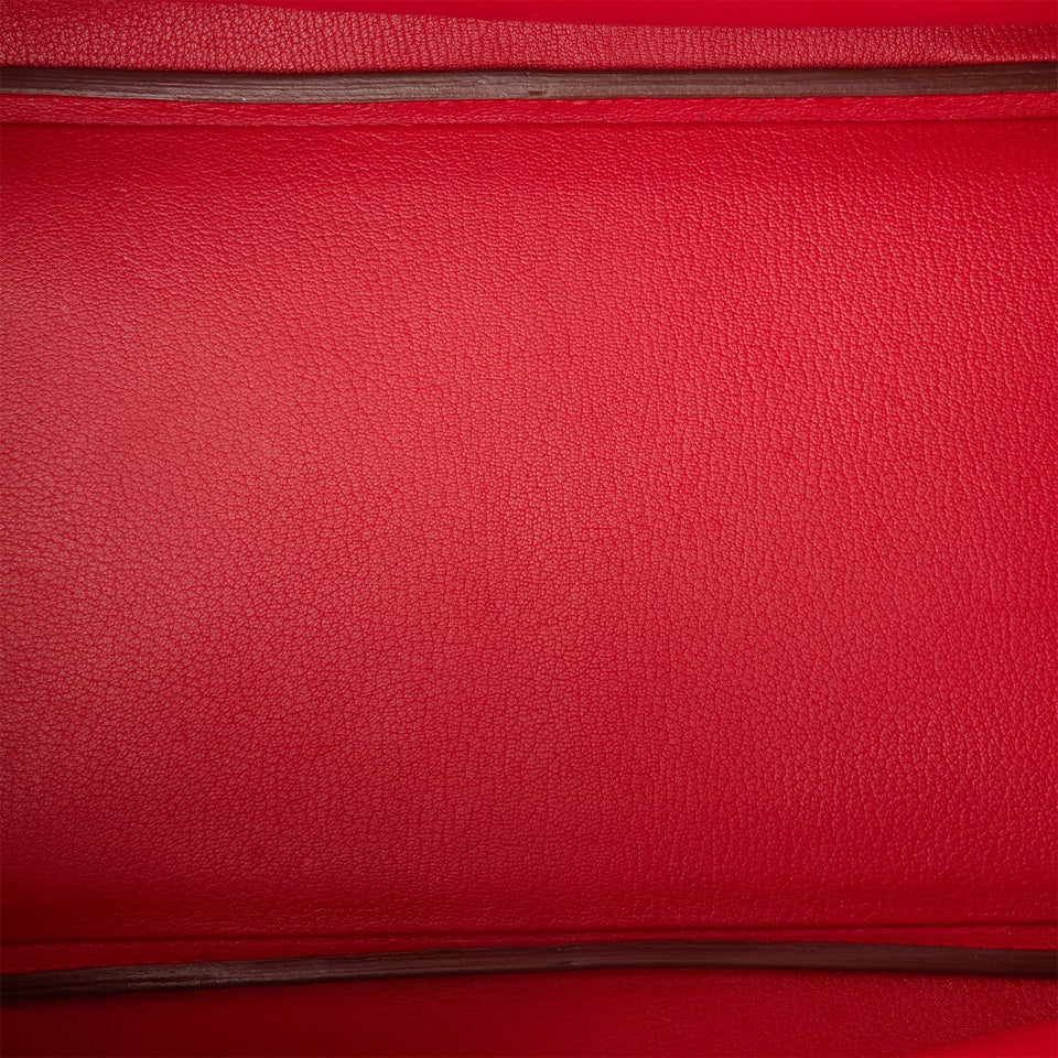 Hermes Birkin 35 Rouge Casaque Clemence Palladium Hardware