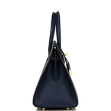 Hermes Birkin 30 Casaque Black, Bleu Indigo and Bleu Zanzibar Epsom Gold Hardware