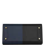 Hermes Birkin 30 Casaque Black, Bleu Indigo and Bleu Zanzibar Epsom Gold Hardware