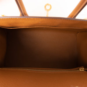 Hermes Special Order (HSS) Birkin Sellier 25 Nata and Gold Epsom Brushed Gold Hardware