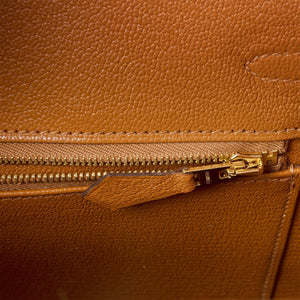 Hermes Special Order (HSS) Birkin Sellier 25 Nata and Gold Epsom Brushed Gold Hardware