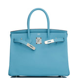 Hermes Birkin 30 Bleu du Nord Epsom Palladium Hardware