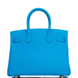 Hermes Birkin 30 Bleu Frida Epsom Gold Hardware