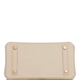 Hermes Birkin 25 Craie Togo Rose Gold Hardware