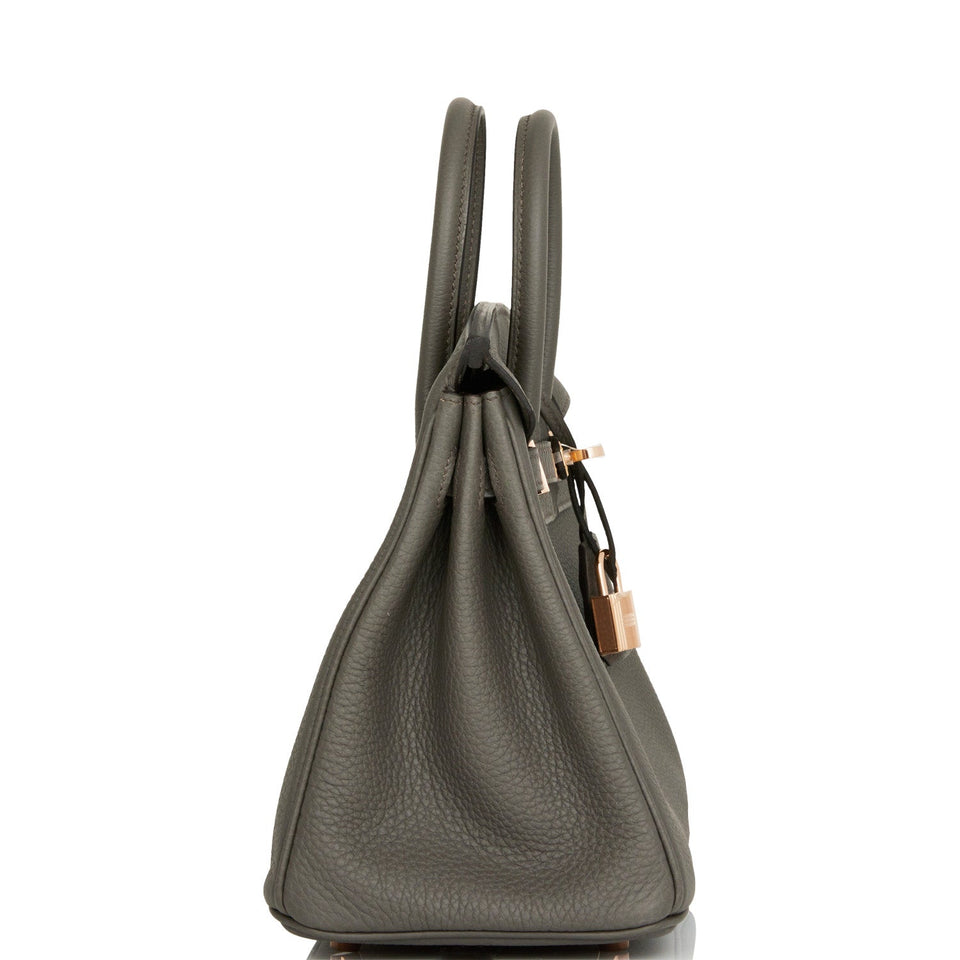 Hermes Birkin 25 Etain Togo Rose Gold Hardware