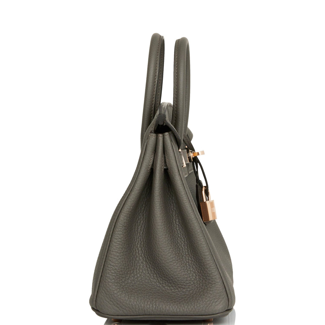 Hermes Birkin 25 Etain Togo Rose Gold Hardware