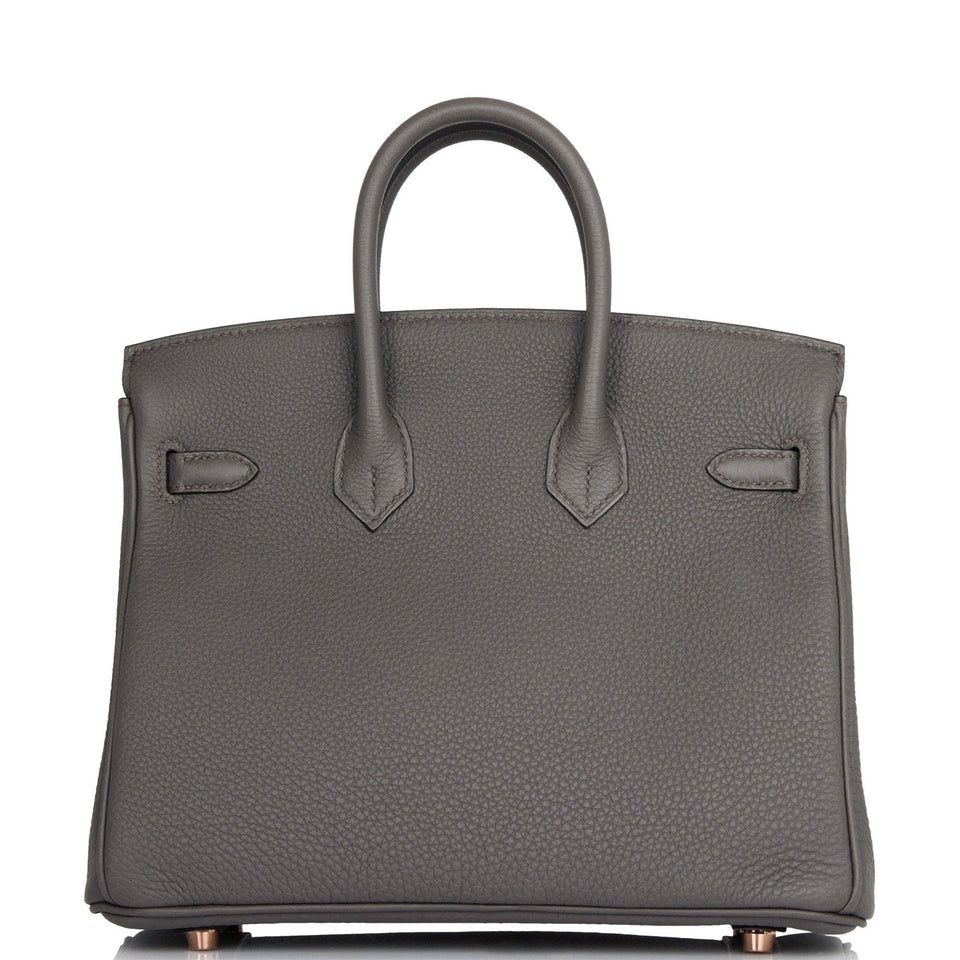 Hermes Birkin 25 Etain Togo Rose Gold Hardware