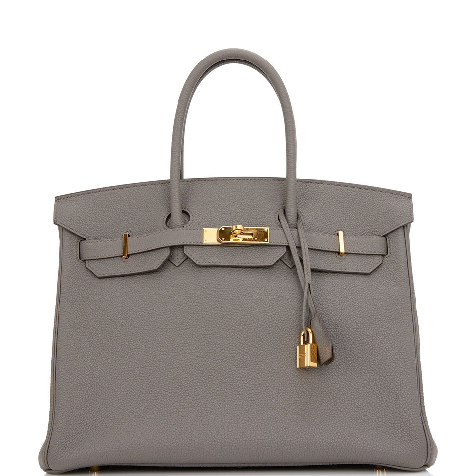 Hermes Birkin 35 Etain Togo Gold Hardware