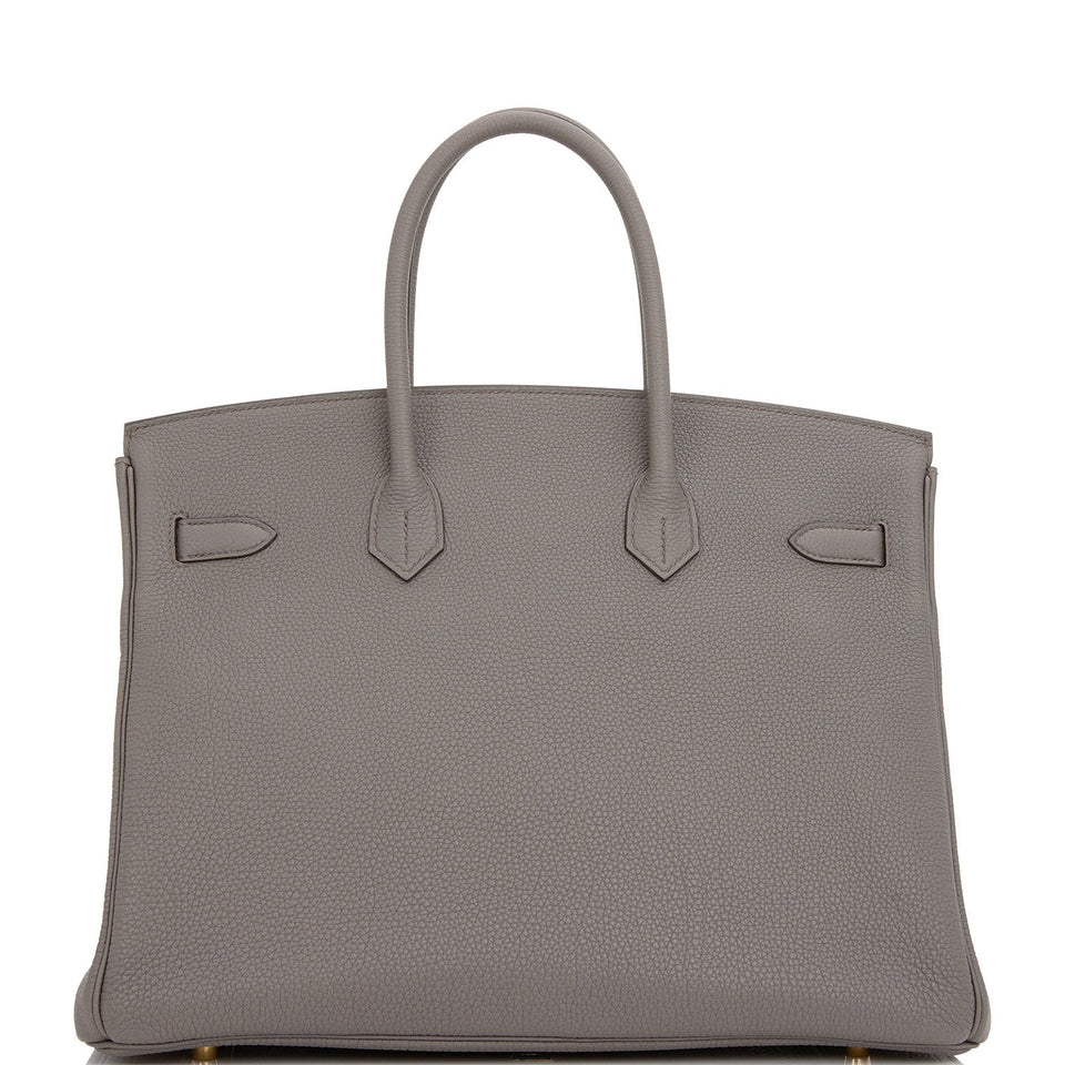 Hermes Birkin 35 Etain Togo Gold Hardware