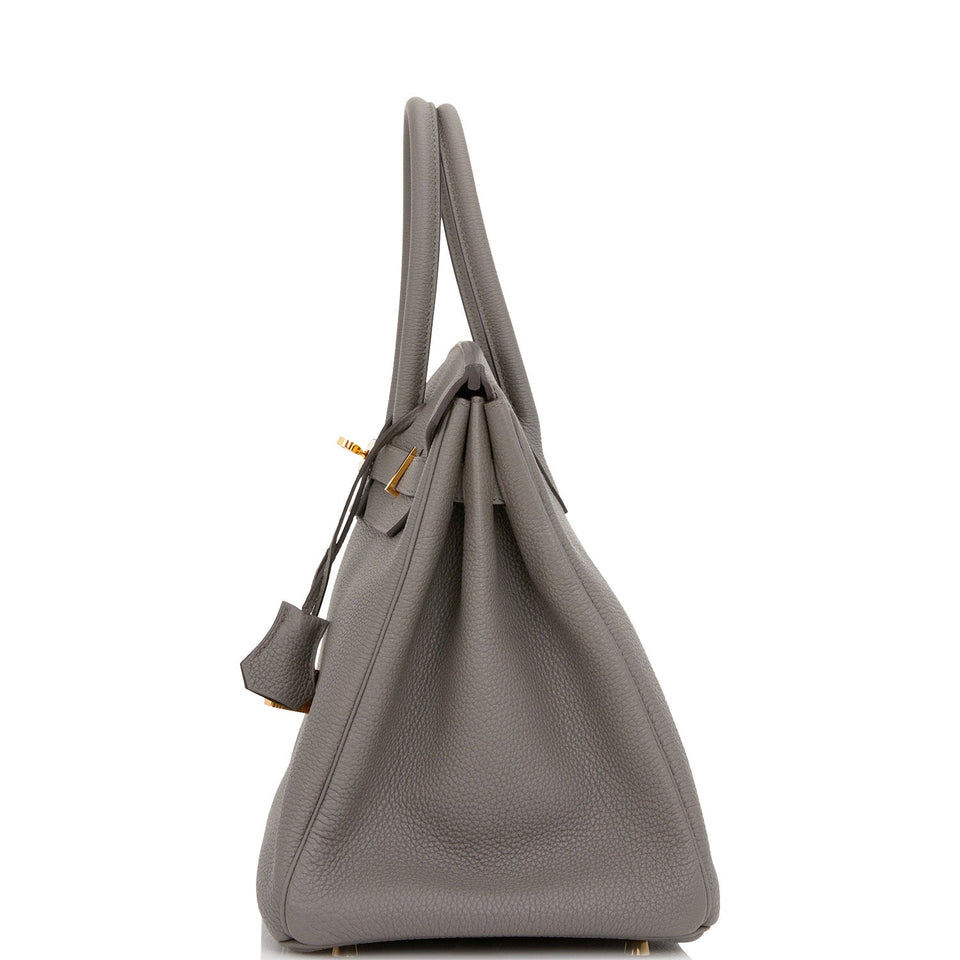 Hermes Birkin 35 Etain Togo Gold Hardware