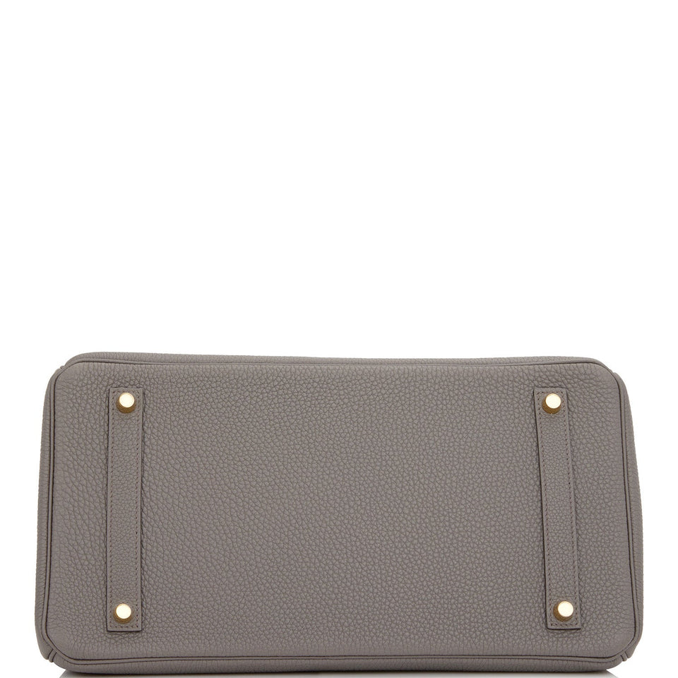 Hermes Birkin 35 Etain Togo Gold Hardware