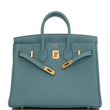 Hermes Birkin 25 Ciel Togo Gold Hardware