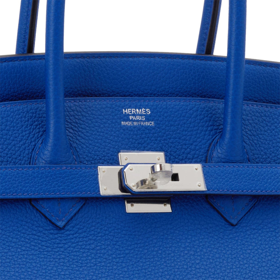 Hermes Birkin 35 Bleu Royal Togo Palladium Hardware