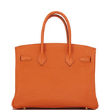 Hermes Birkin 30 Orange Togo Gold Hardware