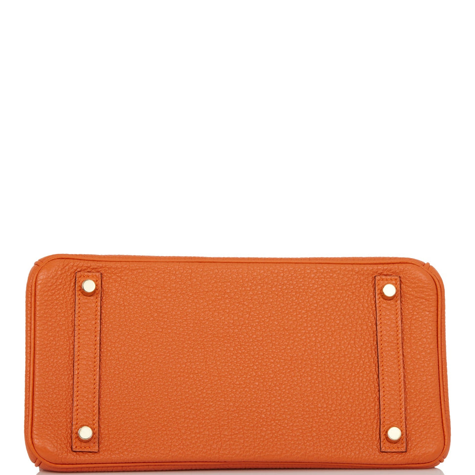 Hermes Birkin 30 Orange Togo Gold Hardware