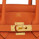 Hermes Birkin 30 Orange Togo Gold Hardware