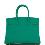 Hermes Birkin 30 Vert Jade Epsom Gold Hardware