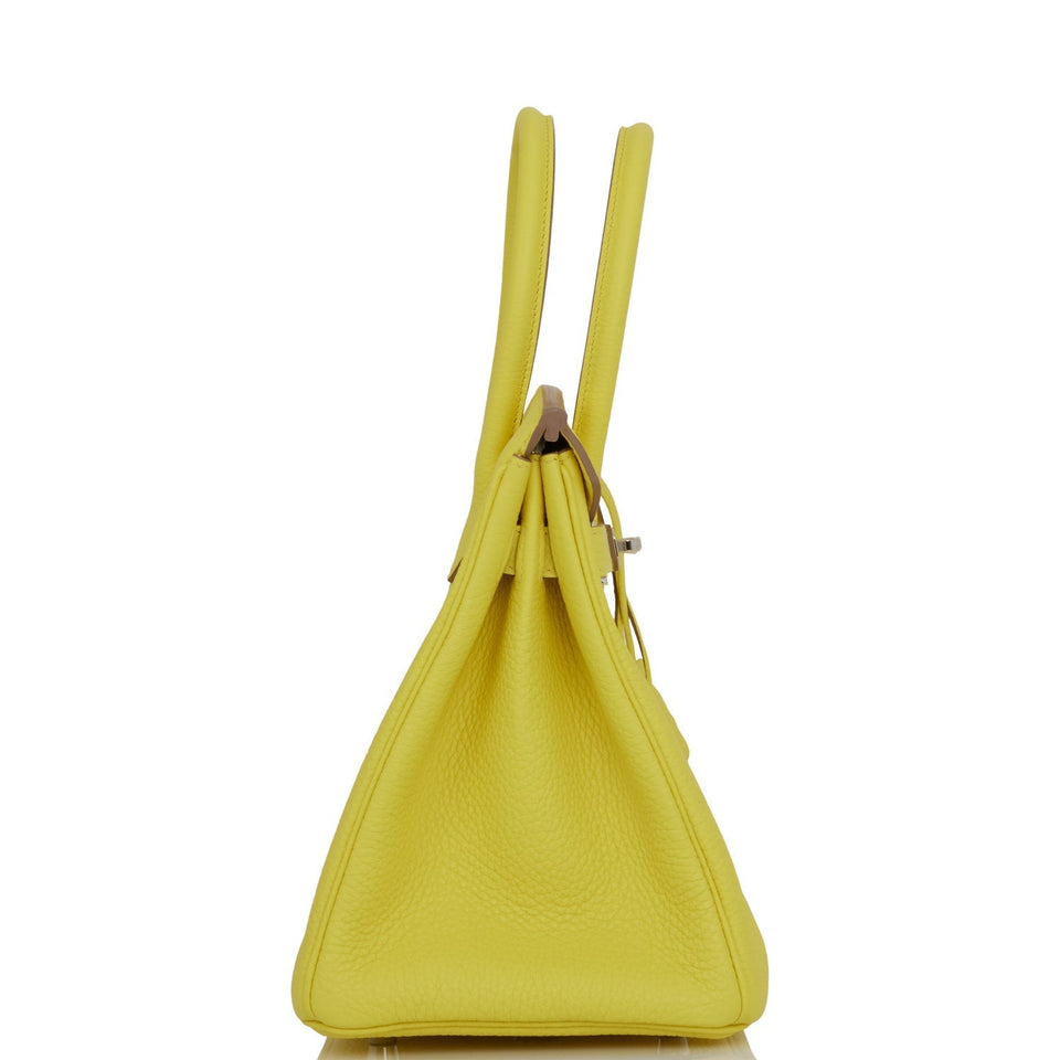 Hermes Birkin 30 Lime Clemence Palladium Hardware